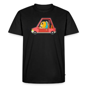 Fish Car - Men's Premium Organic T-Shirt - black - Front - Nico (187cm)
