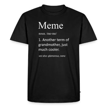 Slogan de définition de nom de grand-mère de meme drôle - T-shirt Premium bio Homme - noir - Devant - Nico (187cm)