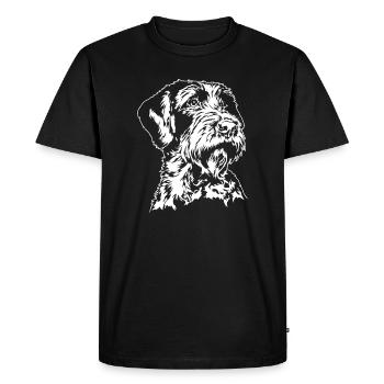 Korthals griffon Chiens portrait Chiens Chiens de chasse Wilsigns - T-shirt Premium bio Homme - noir - Devant - Nico (187cm)