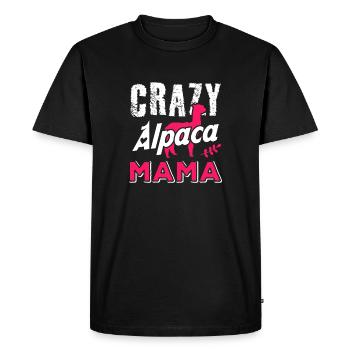 Maman Alpaga folle Design drôle d’amant d’alpaga - T-shirt Premium bio Homme - noir - Devant - Nico (187cm)
