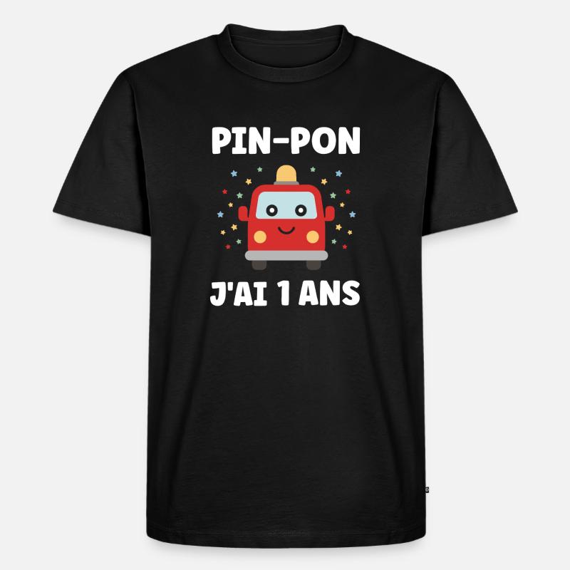 1 Jahr - Männer Premium Bio T-Shirt - Schwarz