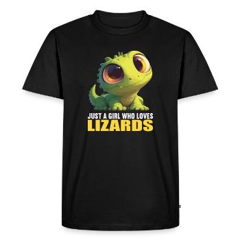 Lézard des lézards - T-shirt Premium bio Homme - noir - Devant - Nico (187cm)