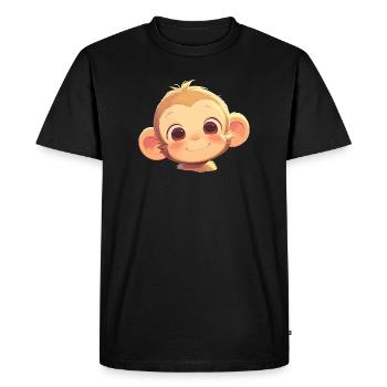 Macaque Macaque - T-shirt Premium bio Homme - noir - Devant - Nico (187cm)