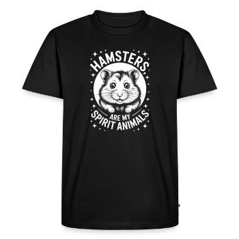 Hamster Sayings Hamster Funny Hamster Gift - Men's Premium Organic T-Shirt - black - Front - Nico (187cm)