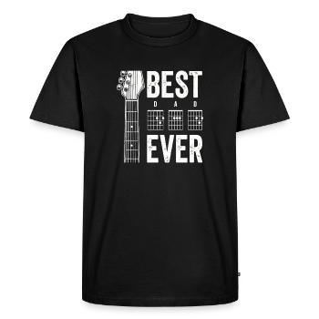 Chemise guitare pour le meilleur papa - T-shirt Premium bio Homme - noir - Devant - Nico (187cm)