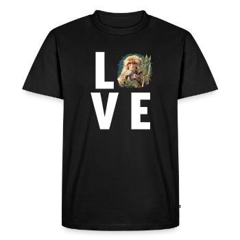 Macaque Macaque - T-shirt Premium bio Homme - noir - Devant - Nico (187cm)