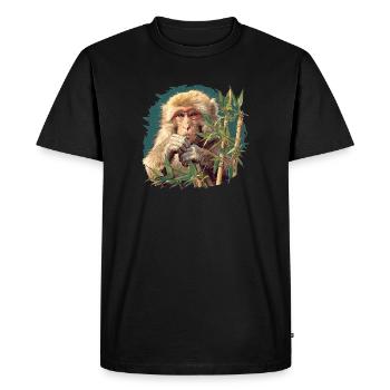Macaque Macaque - T-shirt Premium bio Homme - noir - Devant - Nico (187cm)