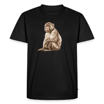 Macaque Macaque - T-shirt Premium bio Homme - noir - Devant - Nico (187cm)