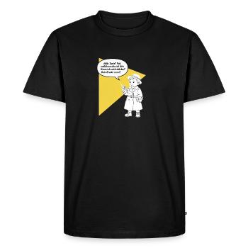 Bonjour tante - tu décroches ? Ton frère est drôle, agaçant - T-shirt Premium bio Homme - noir - Devant - Nico (187cm)