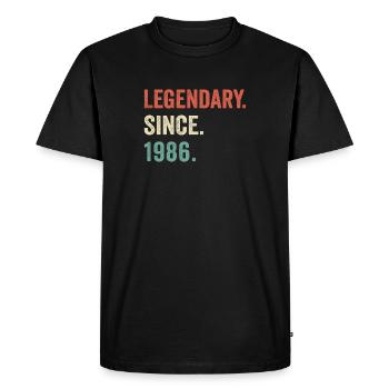 legendary since 1986 - T-shirt Premium bio Homme - noir - Devant - Nico (187cm)