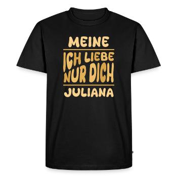 Cadeau pour Juliana - T-shirt Premium bio Homme - noir - Devant - Nico (187cm)