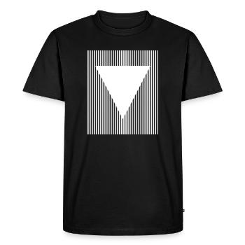 Conception géométrique des triangles et des lignes - T-shirt Premium bio Homme - noir - Devant - Nico (187cm)