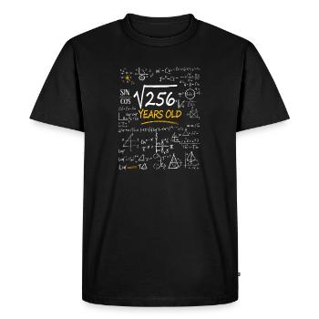 16 Years Birthday Math Formulas Funny - Men's Premium Organic T-Shirt - black - Front - Nico (187cm)