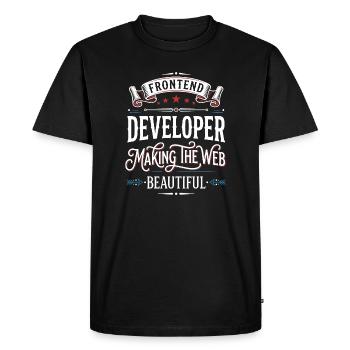Frontend Developer – Designing the Web Beautifully - Men's Premium Organic T-Shirt - black - Front - Nico (187cm)