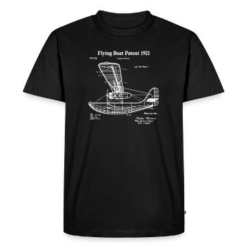 Brevet sur hydravion - T-shirt Premium bio Homme - noir - Devant - Nico (187cm)