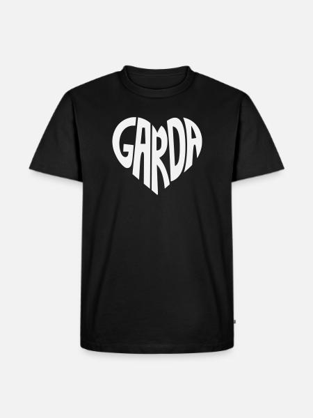 Garda Heart Font Logo - Men's Premium Organic T-Shirt - black