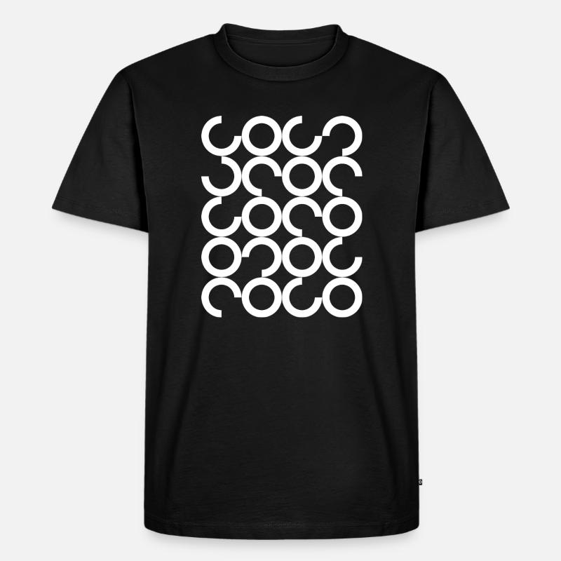 Interlocking Circle Chain Pattern - Men's Premium Organic T-Shirt - black