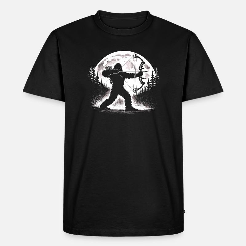Bigfoot Bogenschießen - Männer Premium Bio T-Shirt - Schwarz