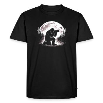 Photographe de Bigfoot - T-shirt Premium bio Homme - noir - Devant - Nico (187cm)