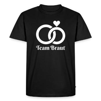Équipe Mariée, Mariage, Cortège Nuptial - T-shirt Premium bio Homme - noir - Devant - Nico (187cm)