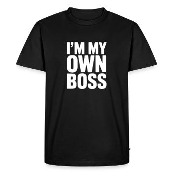 Je suis mon propre - T-shirt Premium bio Homme - noir - Devant - Nico (187cm)