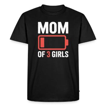 Icône de la pile de la maman de trois filles - T-shirt Premium bio Homme - noir - Devant - Nico (187cm)