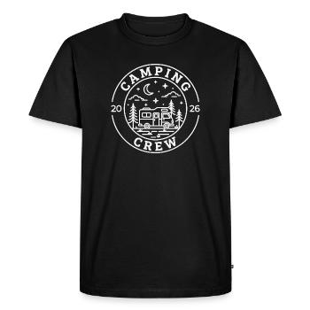 Chemise camping en camping-car pour l’équipe camping-car - T-shirt Premium bio Homme - noir - Devant - Nico (187cm)
