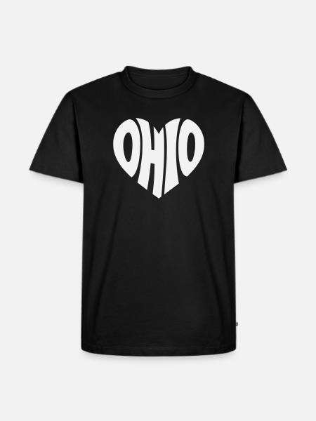 Ohio Heart Logo - Men's Premium Organic T-Shirt - black