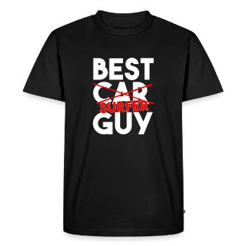 Meilleur surfeur Typographie drôle de surf - T-shirt Premium bio Homme - noir - Devant - Nico (187cm)