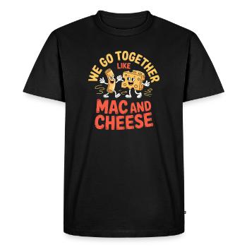Mac and Cheese Best Friends Couple Design - Men's Premium Organic T-Shirt - black - Front - Nico (187cm)