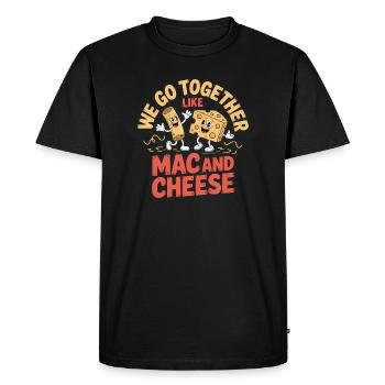 Mac and Cheese Best Friends Couple Design - Men's Premium Organic T-Shirt - black - Front - Nico (187cm)