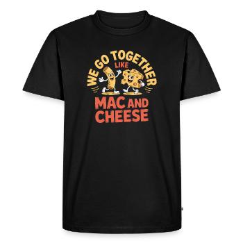 Mac and Cheese Best Friends Couple Design - Men's Premium Organic T-Shirt - black - Front - Nico (187cm)