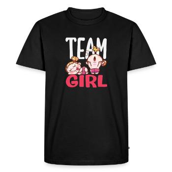 Fête de révélation de sexe de l’équipe Girls rose - T-shirt Premium bio Homme - noir - Devant - Nico (187cm)