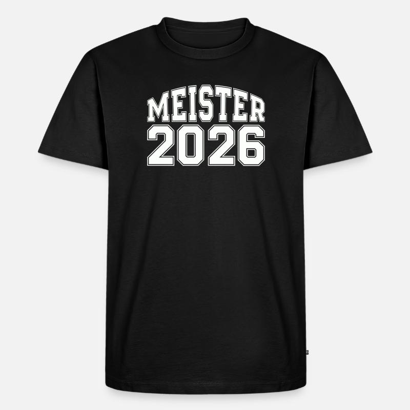 Meister 2026 Logo - Männer Premium Bio T-Shirt - Schwarz