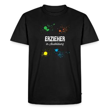 Éducateur en formation Crèche Formation des éducateurs - T-shirt Premium bio Homme - noir - Devant - Nico (187cm)
