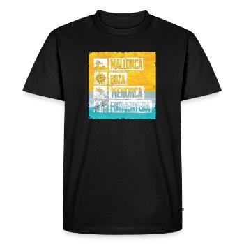 Timbre rétro des îles Baléares - T-shirt Premium bio Homme - noir - Devant - Nico (187cm)