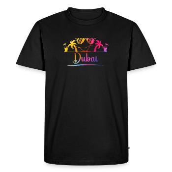 Dubai Palm Trees Summer Sunglasses Design - Men's Premium Organic T-Shirt - black - Front - Nico (187cm)