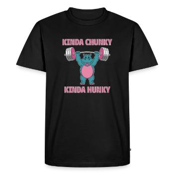 Gym Nilspferd Chunky Hunky Fitness Spruch Geschenk - T-shirt Premium bio Homme - noir - Devant - Nico (187cm)