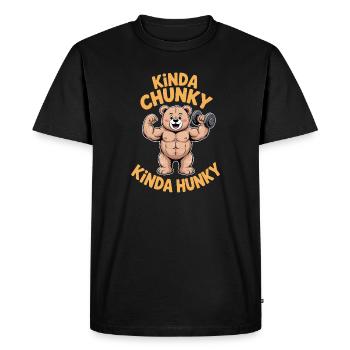 Cadeau de la blague de fitness Gym Bear Chunky Hunky Hunky Dicts de Fitness - T-shirt Premium bio Homme - noir - Devant - Nico (187cm)