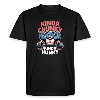 Cadeau de la blague de fitness Gym Bear Chunky Hunky Hunky Dicts de Fitness - T-shirt Premium bio Homme - noir - Devant - Nico (187cm)