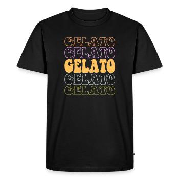 Gelato Glace - T-shirt Premium bio Homme - noir - Devant - Nico (187cm)