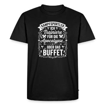 Martial Arts Apocalypse Buffet - Men's Premium Organic T-Shirt - black - Front - Nico (187cm)