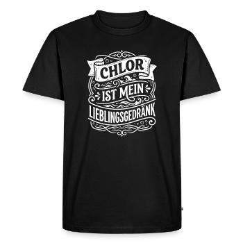 Chlorine is my favorite drink Swimming humor - Men's Premium Organic T-Shirt - black - Front - Nico (187cm)