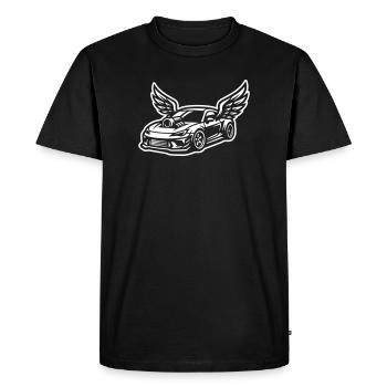 Réglage de voitures Icône de voiture de sport - T-shirt Premium bio Homme - noir - Devant - Nico (187cm)