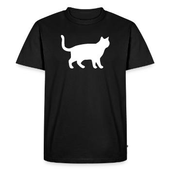 White Cat Cats Silhouettes Gift - Men's Premium Organic T-Shirt - black - Front - Nico (187cm)