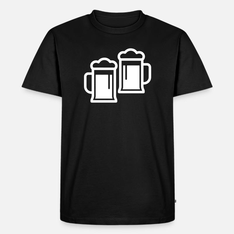 Bier Bierkrug - Männer Premium Bio T-Shirt - Schwarz