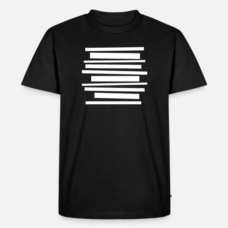bold geometric lines pattern design - Men's Premium Organic T-Shirt - black