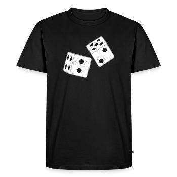 67 - Soixante-sept Numéro 67 Dés mème Lancer Six - T-shirt Premium bio Homme - noir - Devant - Nico (187cm)