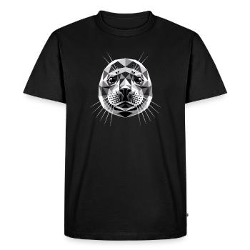 Sceller avec des lunettes de soleil, phoque morse mignons phoques - T-shirt Premium bio Homme - noir - Devant - Nico (187cm)