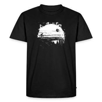 Graphique cycliste - T-shirt Premium bio Homme - noir - Devant - Nico (187cm)